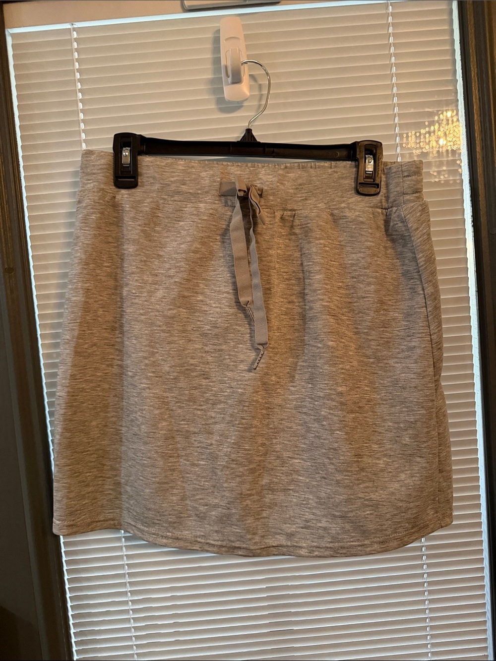 Casual Gray Drawstring Skirt